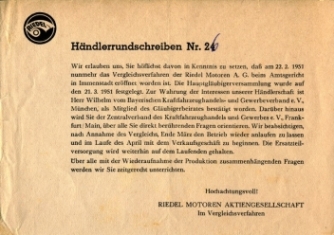 Händler-Rundschreiben Nr. 24