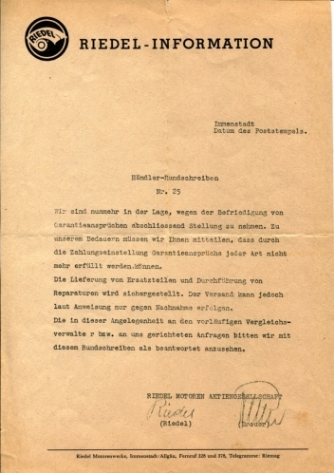 Händler-Rundschreiben getippt Nr. 25