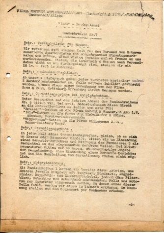 Kundendienst-Rundschreiben Nr. 7, Seite 1