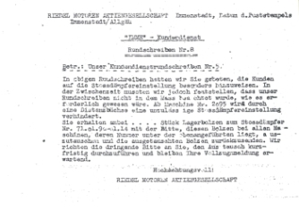 Kundendienst-Rundschreiben Nr. 8