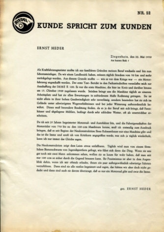 Kunde spricht zu Kunde Nr. 52