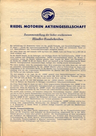 Händler-Rundschreiben Zusammenstellung